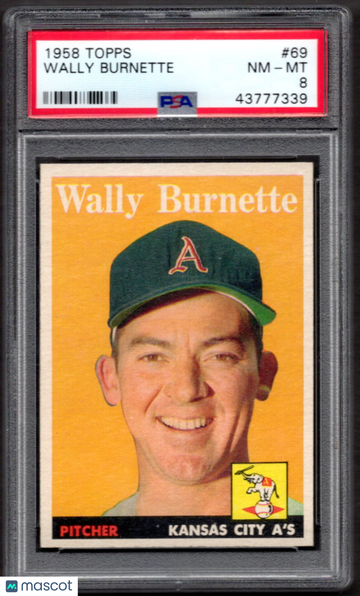 1958 Topps Wally Burnette #69 PSA 8