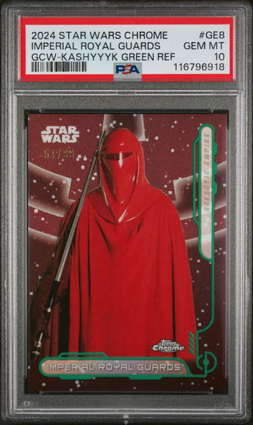 2024 Topps Star Wars Chrome Green Ref Imperial Royal Guards #GE8 /99 PSA 10