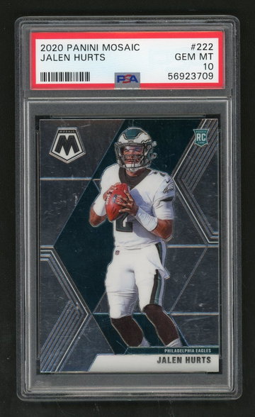 2020 Panini Mosaic Jalen Hurts #222 PSA 10