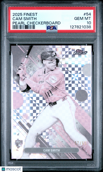 2025 Topps Finest Cam Smith #54 Pearl Checkerboard /60 PSA 10