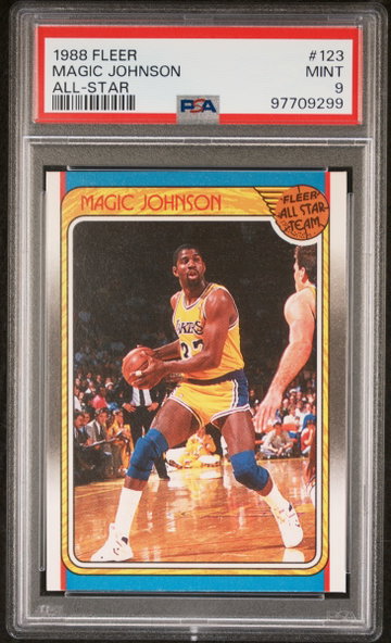 1988 Fleer All Star Team Magic Johnson #123 PSA 9