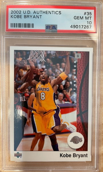 Kobe Bryant 2002 Upper Deck Authentics #35 PSA 10 Gem Mint Mamba low pop
