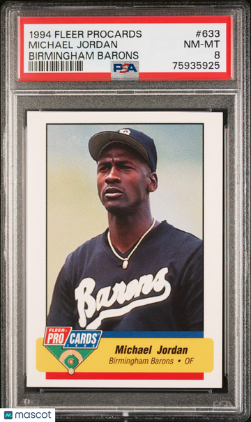 1994 Fleer Procards Michael Jordan #633 Birmingham Barons PSA 8