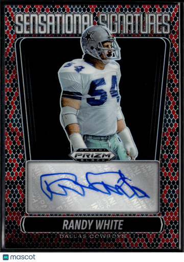 2026 Panini Prizm Black Sensational Signatures Randy White #SS-RWE /15