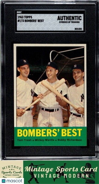 1963 Topps Bombers' Best #173 SGC A