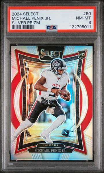 2024 Prizm Silver Michael Penix Jr. #80 PSA 8