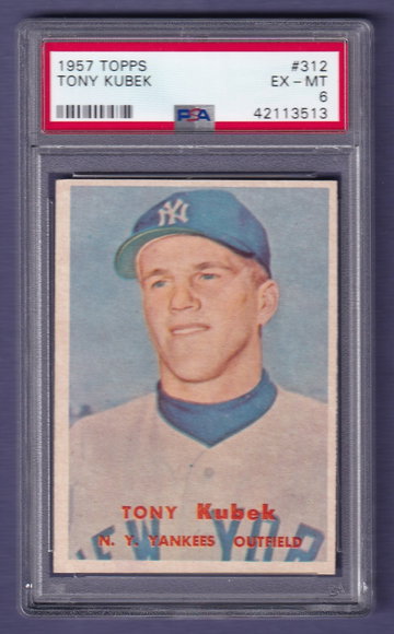 1957 Topps #312 Tony Kubek PSA 6