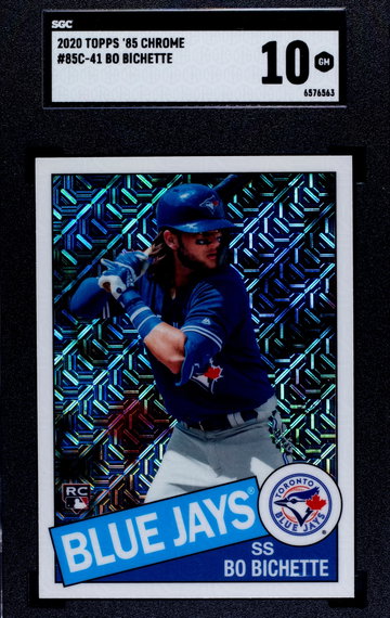 2020 Topps Series 1 '85 Chrome Bo Bichette RC SGC 10 GM