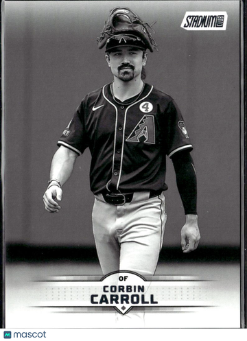 Corbin Carroll 2025 Topps Stadium Club Black and White Arizona Diamondbacks