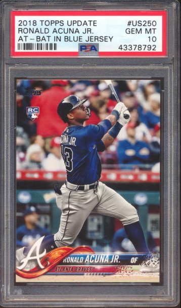 2018 Topps Update #US250 Ronald Acuna Jr RC PSA 10 43378792