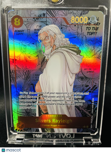 One Piece Silvers Rayleigh Holo Alternative Art Manga Rare 2024 Proxy Trading Card