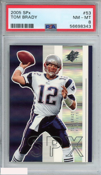 2005 SPX TOM BRADY #53 NEW ENGLAND PATRIOTS PSA 8 NM-MT