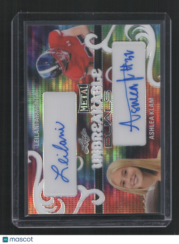 2024 Women of Sport LEILANI ARMENTA ASHLEY KLAM #UD-18 /1 RAINBOW UNBREAKABLE DUAL AUTO SN,AU