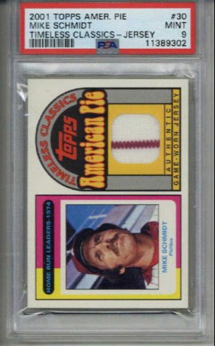 2001 TOPPS AMERICAN PIE TIMELESS CLASSICS JERSEY #30 MIKE SCHMIDT PSA 9
