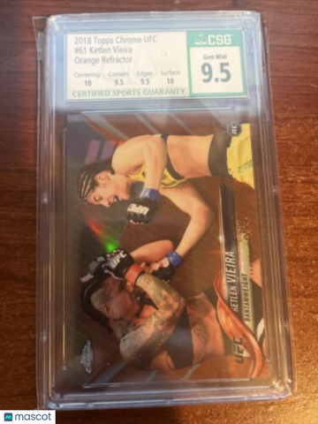 2018 Topps Chrome UFC Ketlen Vieira Rookie CSG 9.5