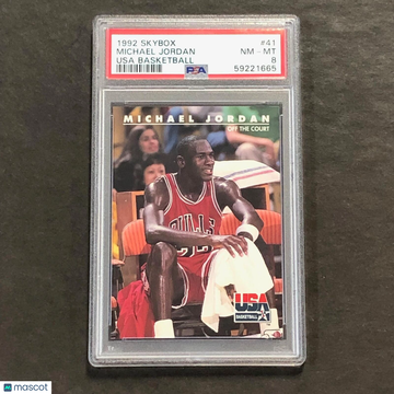 1992 Skybox Usa Basketball Michael Jordan #41 Usa Basketball PSA 8