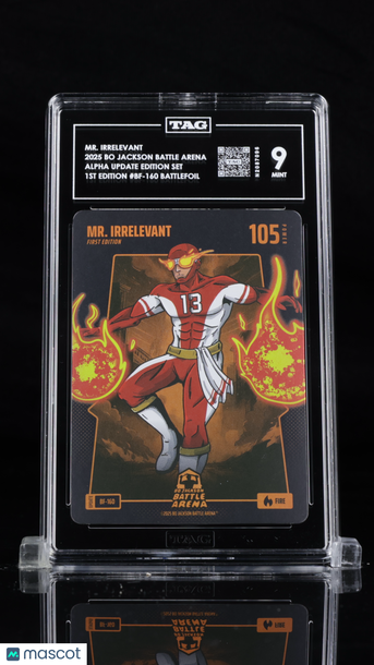 2025 Bo Jackson Battle Arena Mr. Irrelevant #BF-160 Battlefoil Fire TAG 9
