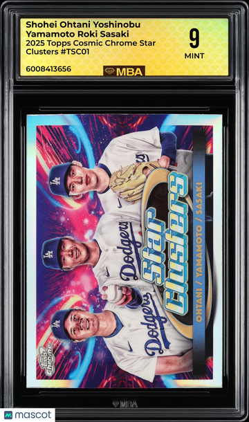 2025 Topps Cosmic Chrome Star Clusters Shohei Ohtani Yoshinobu Yamamoto Roki Sasaki #TSC01 MBA 9