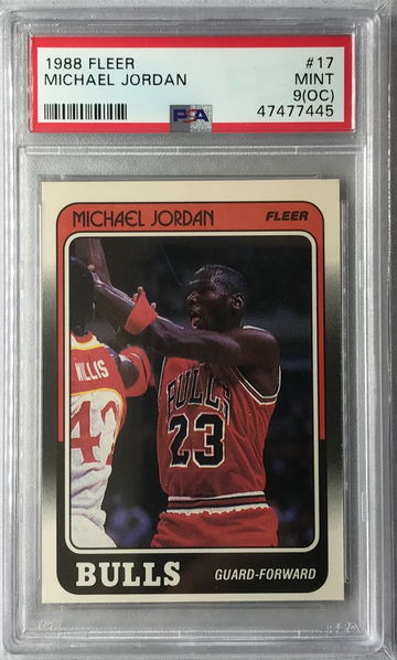 Michael Jordan 1988 Fleer #17 - PSA 9 (OC) - Mint