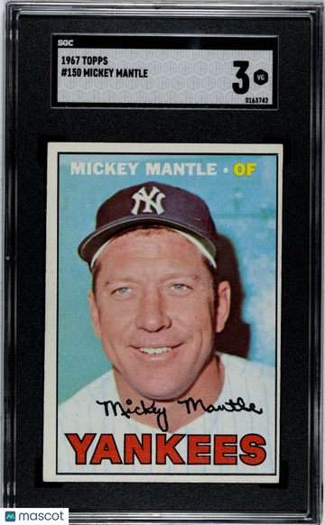 1967 Topps Mickey Mantle #150 SGC 3