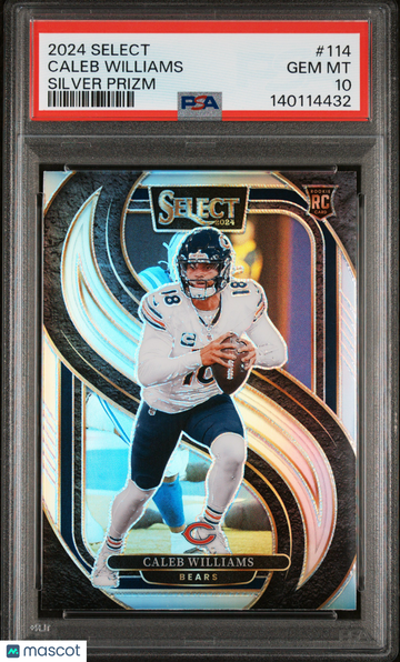 2024 Panini Select Caleb Williams #114 Silver Prizm Rookie PSA 10