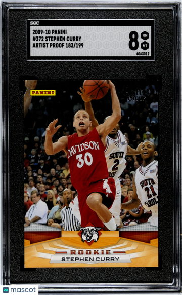2009 Panini Stephen Curry #372 Artist Proof /199 SGC 8