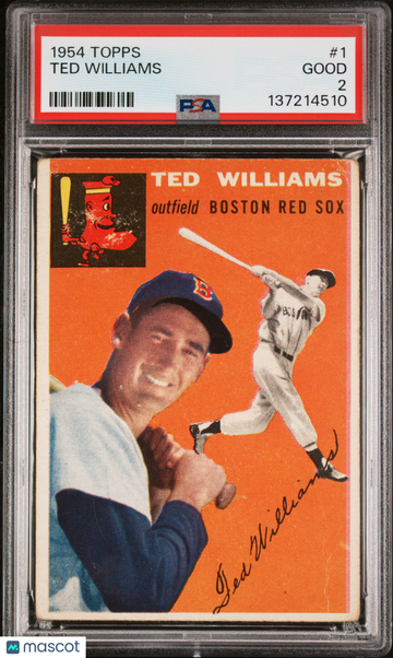 1954 Topps Ted Williams #1 PSA 2