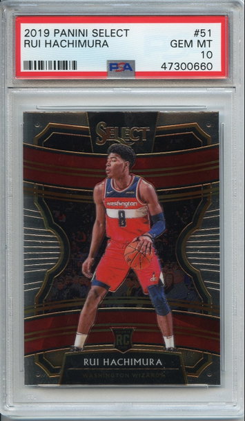 Rui Hachimura Select Concourse Rookie PSA 10 NEP