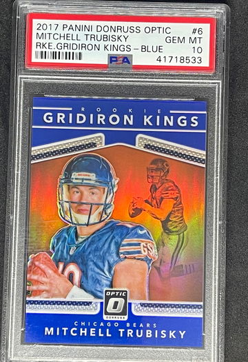 2017 Optic Mitchell Trubisky Gridiron Kings /149 PSA 10