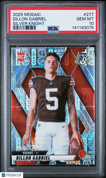 2025 Panini Mosaic Dillon Gabriel #277 Silver Knight /149 Rookie PSA 10