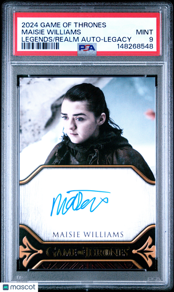 2024 Rittenhouse Game Of Thrones: Legends Of The Realm Autographs Maisie Williams PSA 9