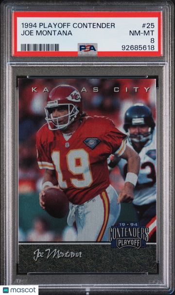 1994 Playoff Contenders Joe Montana #25 PSA 8
