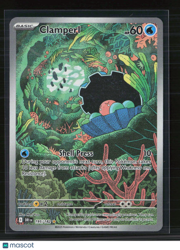 Pokemon 2025 Scarlet & Violet Destined Rivals Clamperl #195/182