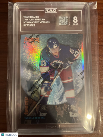 1994-95 Topps Finest Teemu Selanne #14 Refractors TAG 8