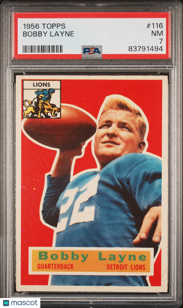 1956 Topps Bobby Layne #116 PSA 7