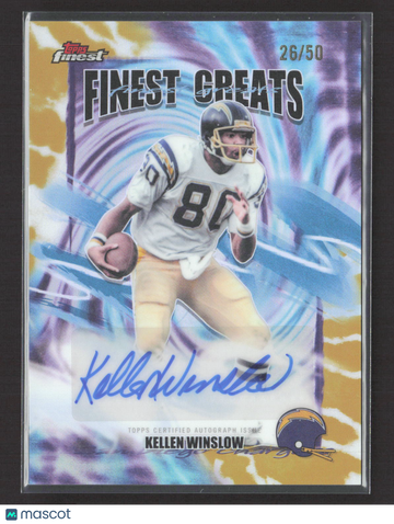 2025 Topps Finest Finest Greats Kellen Winslow #FGA-KW /50