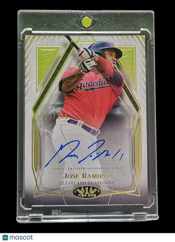 2022 Topps Tier One Jose Ramirez #T1A-JR /149 Topps Certified Autograph Issue