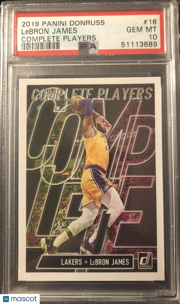 LEBRON JAMES 2019 Panini Donruss Complete Players #60 PSA 10 GEM MINT  LA Lakers