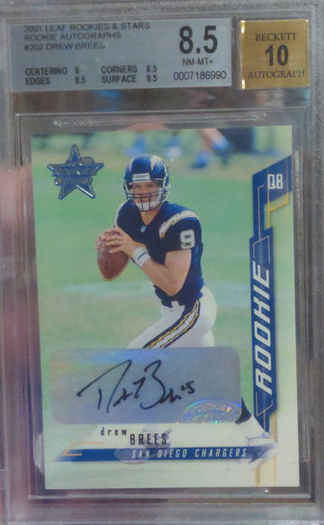 2001 Leaf Rookies and Stars Rookie Autographs DREW BREES #202