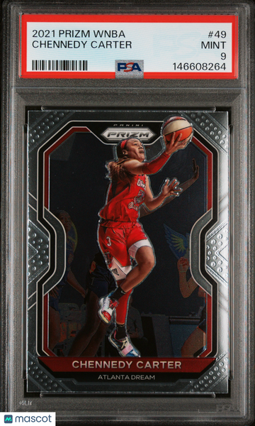 2021 Panini Prizm WNBA Chennedy Carter #49 Rookie PSA 9