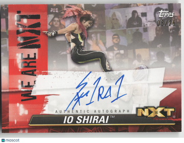 2021 Topps WWE We Are NXT Autographs Io Shirai #A-IS Red /25