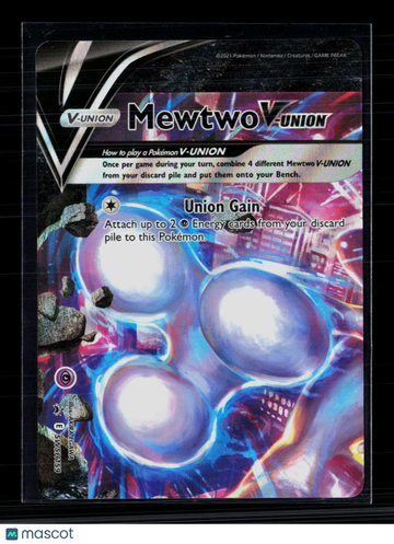 Pokemon 2021 Sword & Shield Promos Mewtwo V-Union #SWSH159