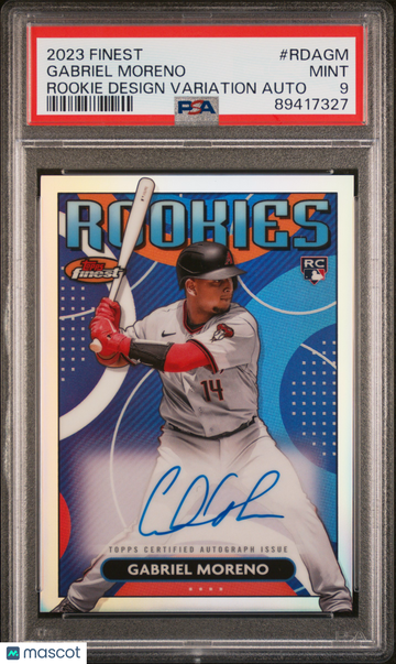 2023 Topps Finest Finest Rookies Design Variation Autographs Gabriel Moreno #RDAGM PSA 9