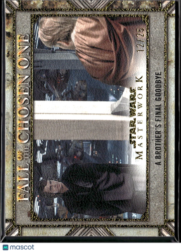 2022 Topps Star Wars Masterwork Fall of the Chosen One Dual Relic 12/25 Memorabilia #FALL-13