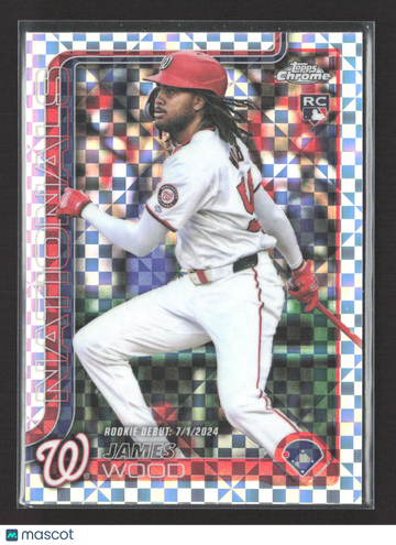 2025 Topps Chrome Update Series James Wood #USC95 X-Fractor RC