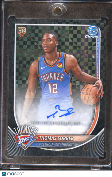 2025 Bowman Chrome Thomas Sorber #BCA-TS Black Shimmer Refractor /10 RC