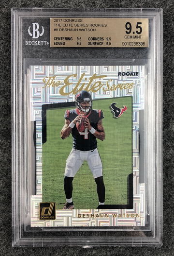 2017 Donruss Elite Series Deshaun Watson Refractor Rookie RC BGS 9.5 QUAD 9.5's
