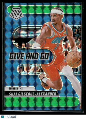 2024-25 Panini Mosaic Prizm Shai Gilgeous-Alexander #No. 2 Green Mosaic
