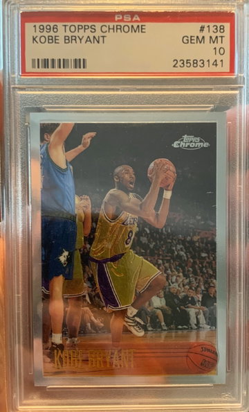Kobe Bryant 1996 Topps Chrome PSA 10