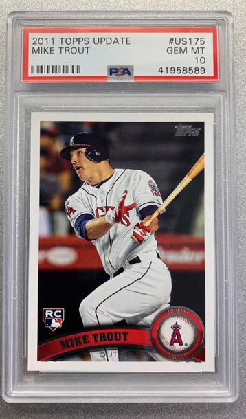 MIKE TROUT 2011 TOPPS UPDATE ROOKIE #US175 PSA 10 GEM MINT